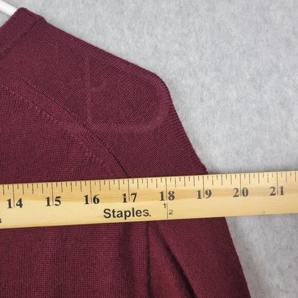 J. CREW Wool Acrylic Knit Burgundy Red Long Sleeve Preppy Sweater Men's XXL 2xl - Picture 10 of 12